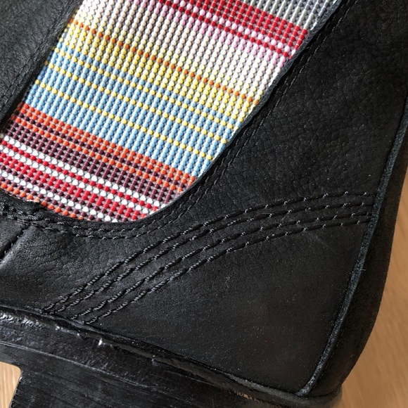 Bueno Women's Florida Boots, Black Leather with fun Multi-Colour Elasti, Size 38 - Picture 9 of 13